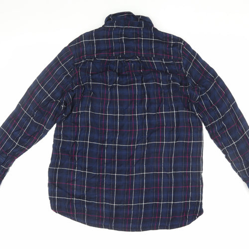 Fatface Men's Blue Plaid Long Sleeve Shirt Size 16
