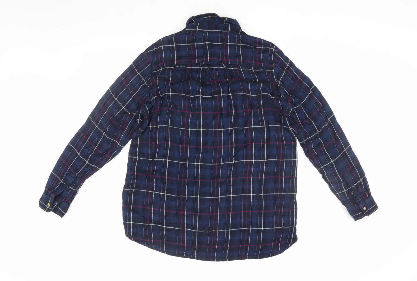 Fatface Men's Blue Plaid Long Sleeve Shirt Size 16