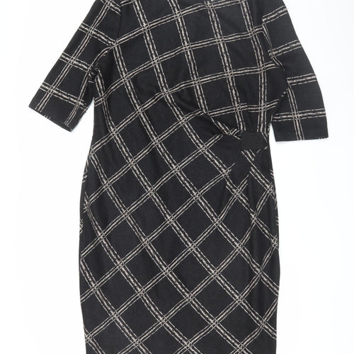 Jasper Conran Women’s Black Check Sheath Dress Size 20