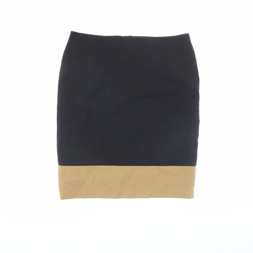 Monsoon Women's Black Beige Knee Length Pencil Skirt Size 10