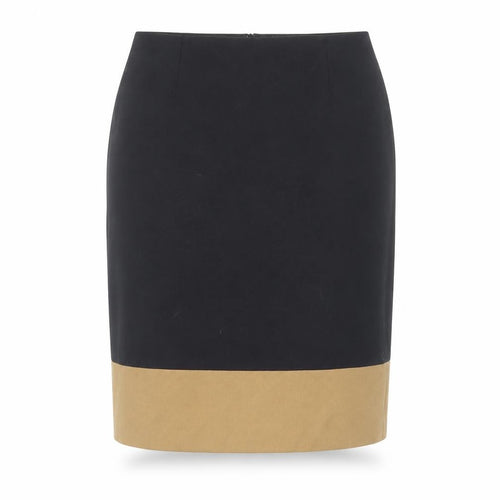 Monsoon Women's Black Beige Knee Length Pencil Skirt Size 10