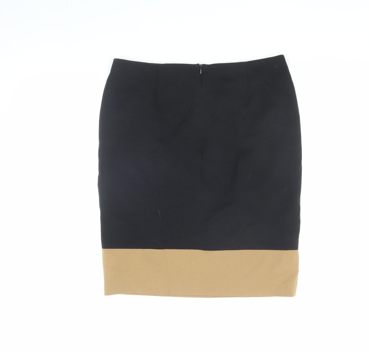 Monsoon Women's Black Beige Knee Length Pencil Skirt Size 10