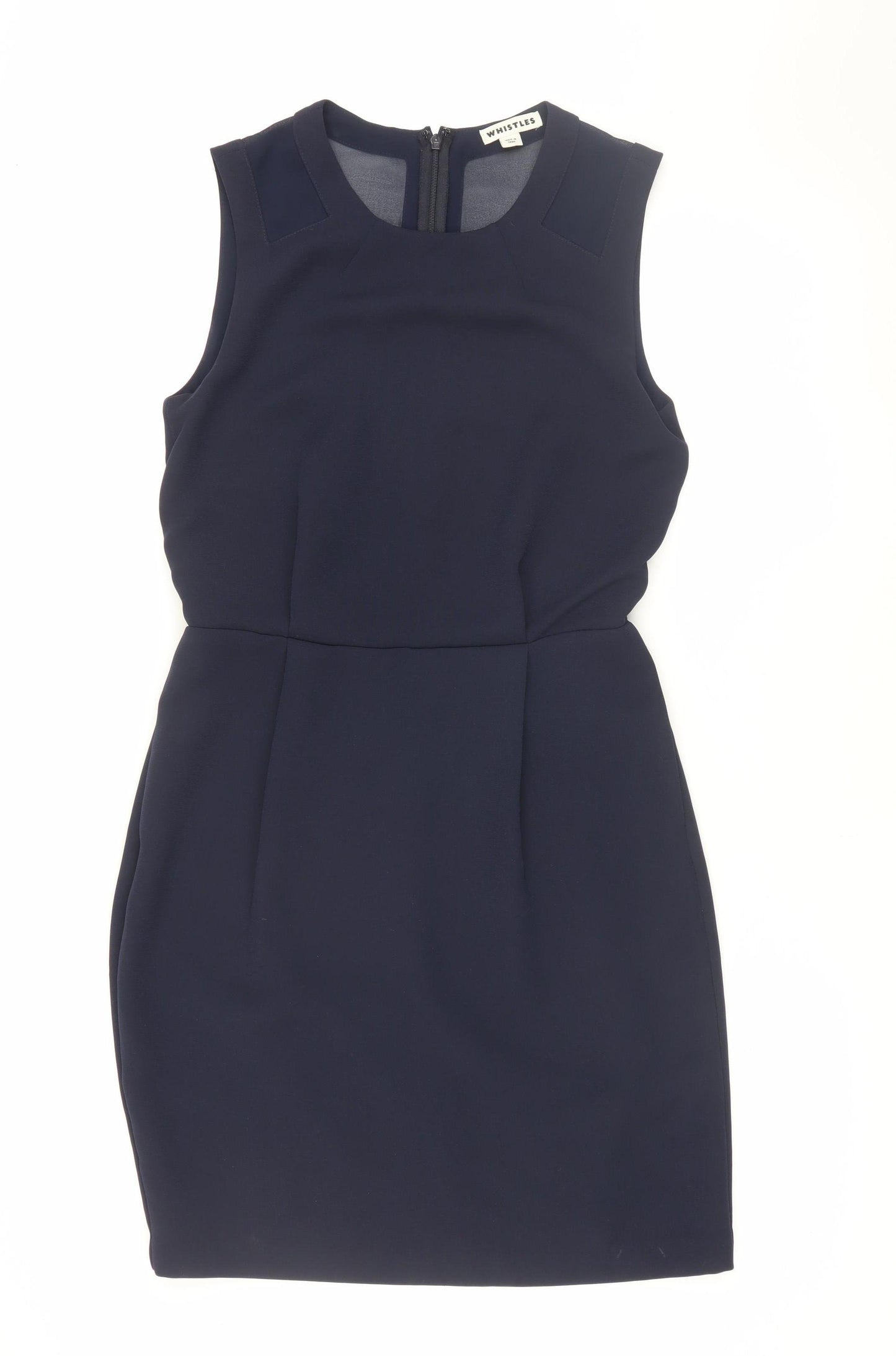 Whistles Women’s Black Sleeveless Sheath Dress - Size 8