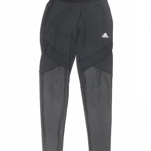 Adidas Women's Black Leggings S Elastic Waist Performance