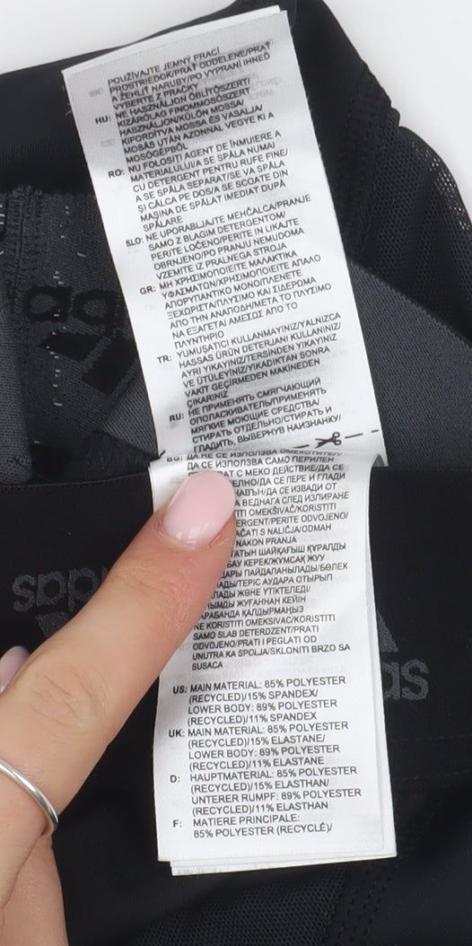 Adidas Women's Black Leggings S Elastic Waist Performance