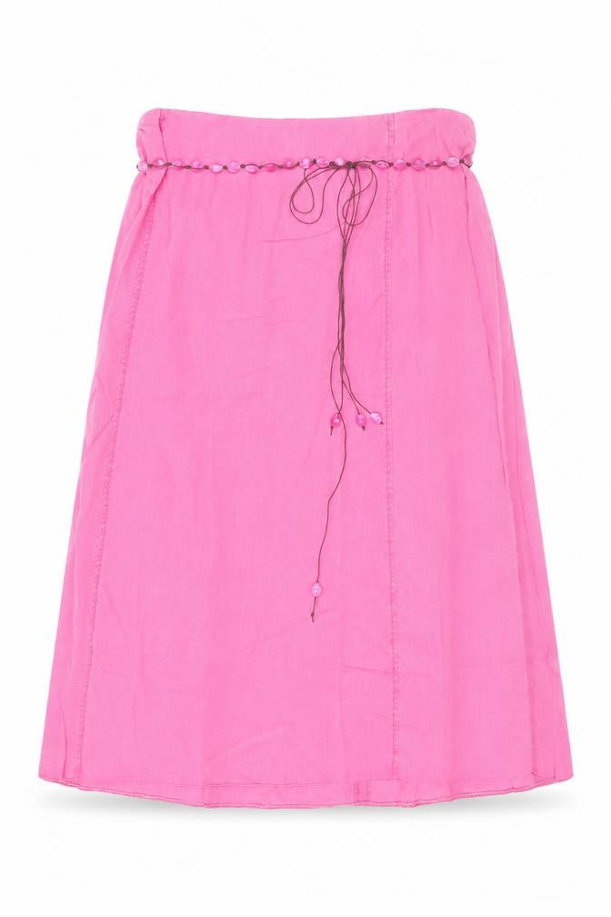 Ann Harvey Pink A-Line Women's Skirt - Size 22, Beaded Accents