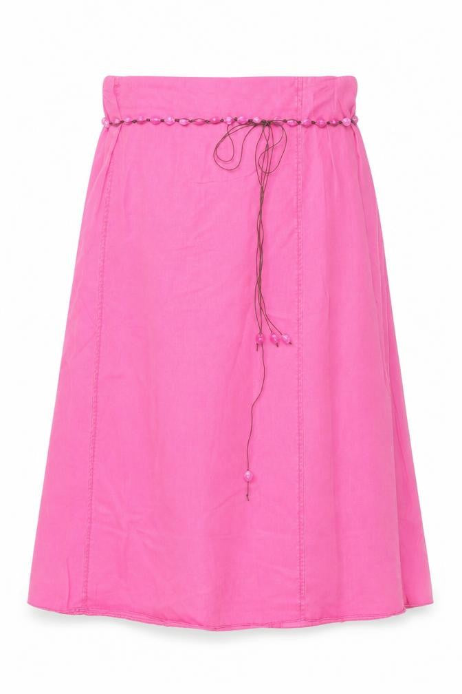 Ann Harvey Women's Pink A-Line Beaded Skirt Size 22