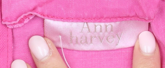 Ann Harvey Women's Pink A-Line Beaded Skirt Size 22