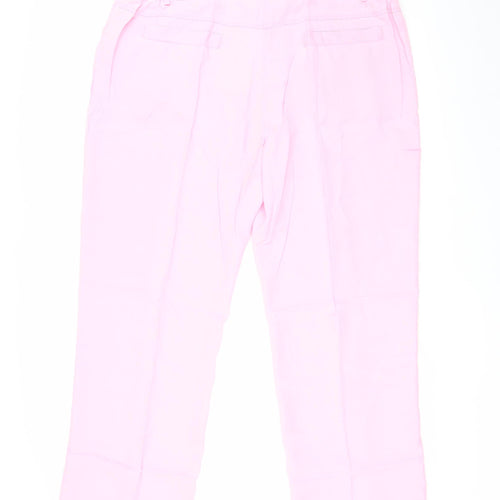 Ann Harvey Women's Pink Cropped Trousers, Size 20