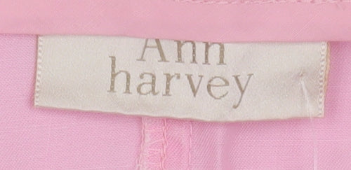 Ann Harvey Women's Pink Cropped Trousers, Size 20