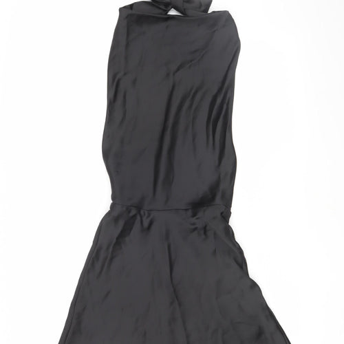 Zara Women's Black XS Sheath Dress, Halter Neck, Elegant