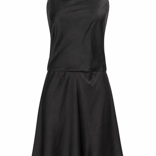 Zara Women's Black XS Sheath Dress, Halter Neck, Elegant