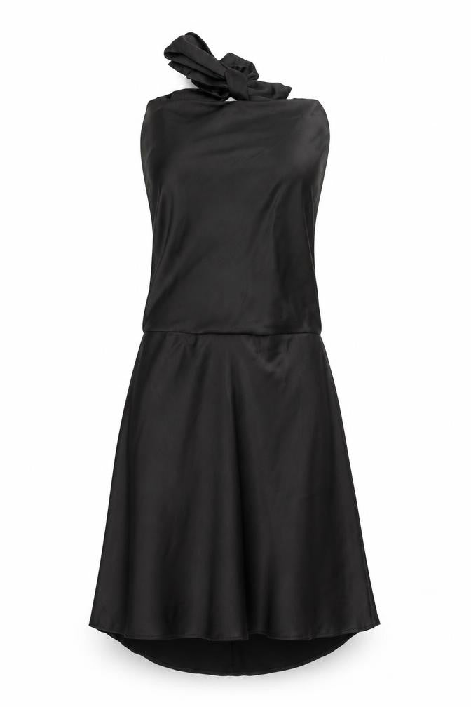 Zara Women's Black XS Sheath Dress, Halter Neck, Elegant