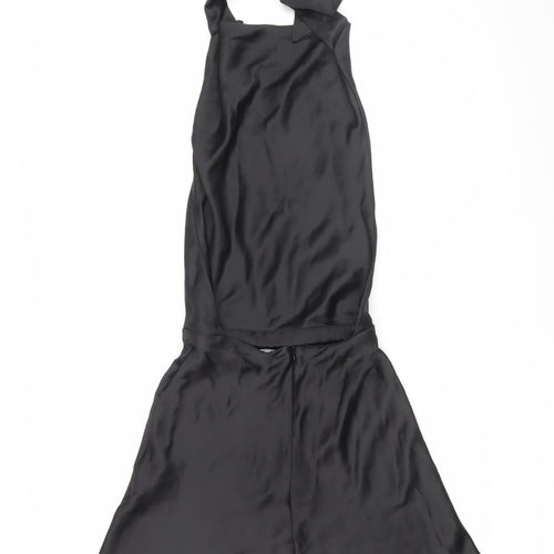Zara Women's Black XS Sheath Dress, Halter Neck, Elegant