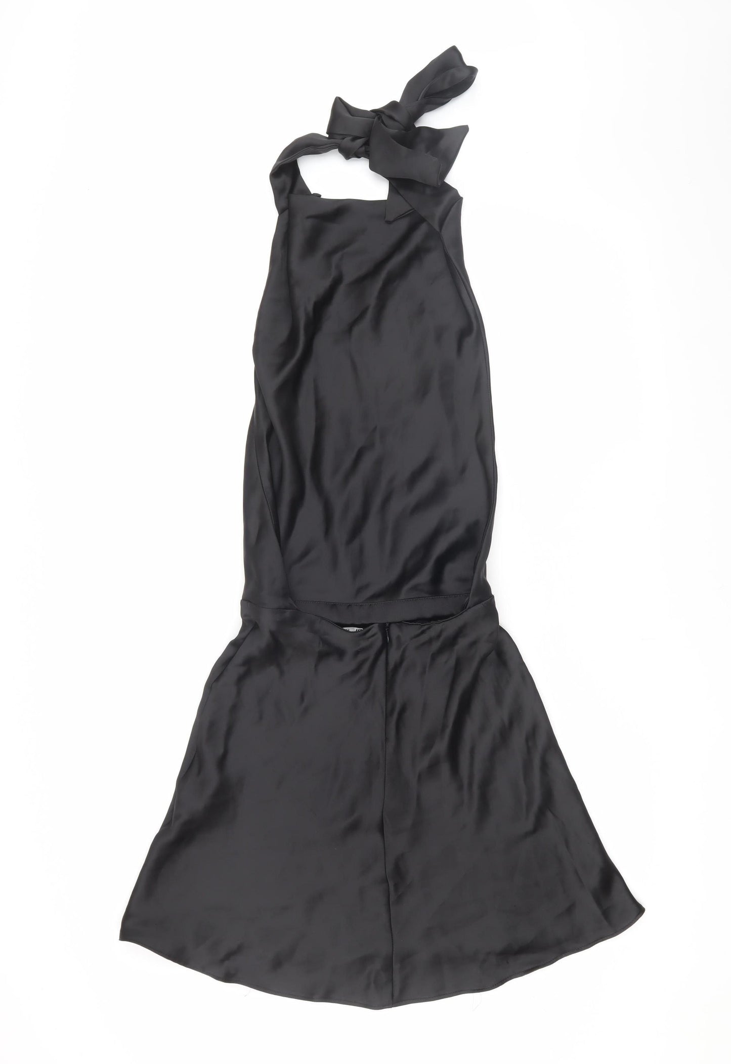 Zara Women's Black XS Sheath Dress, Halter Neck, Elegant