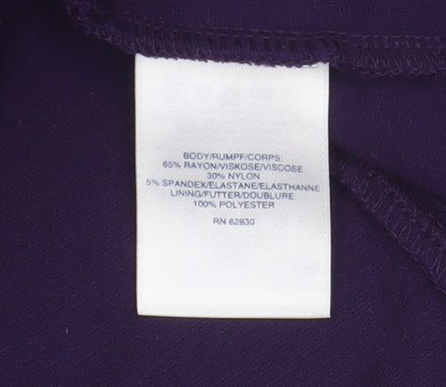 Lands' End Women's Purple Fit & Flare Dress, Size 12 Petite