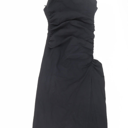 Zara Women's Black Midi Slip Dress, Size S