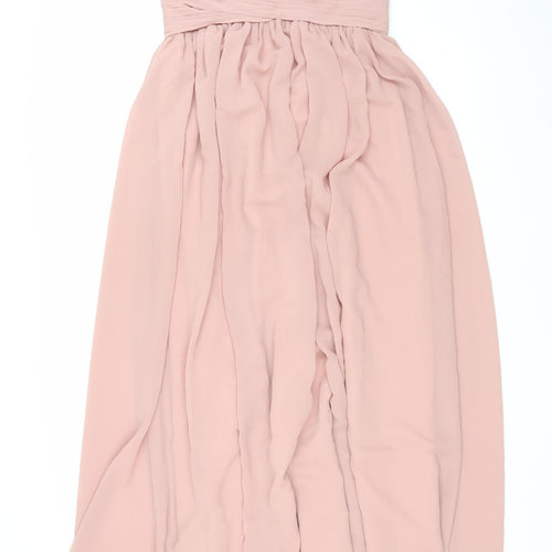 JJ's House Pink Maxi Dress Women 12 Formal Chiffon Sleeveless