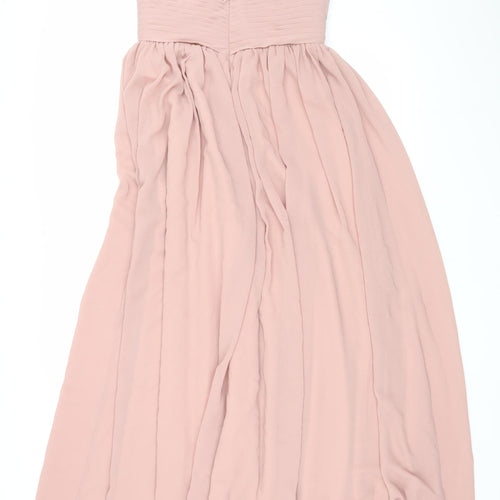 JJ's House Pink Maxi Dress Women 12 Formal Chiffon Sleeveless