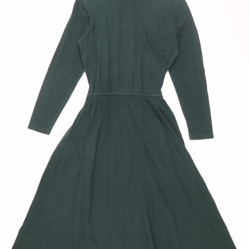 Lands' End Women's Petite Green Midi Dress M