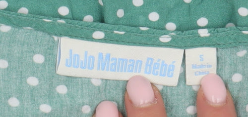 JoJo Maman Bébé Women's Green Polka Dot Tunic Blouse, S