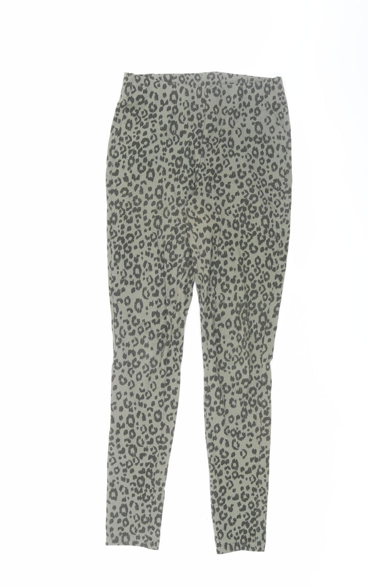 Joules Women's Green Animal Print Skinny Trousers