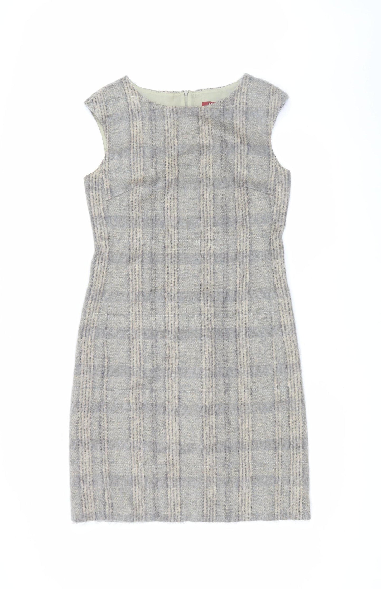 MaxMara Studio Women's Grey Sheath Dress, Size 10, Formal Classic