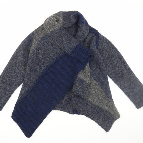Next Women's Blue Grey Knit Jacket Size 2 Casual Style