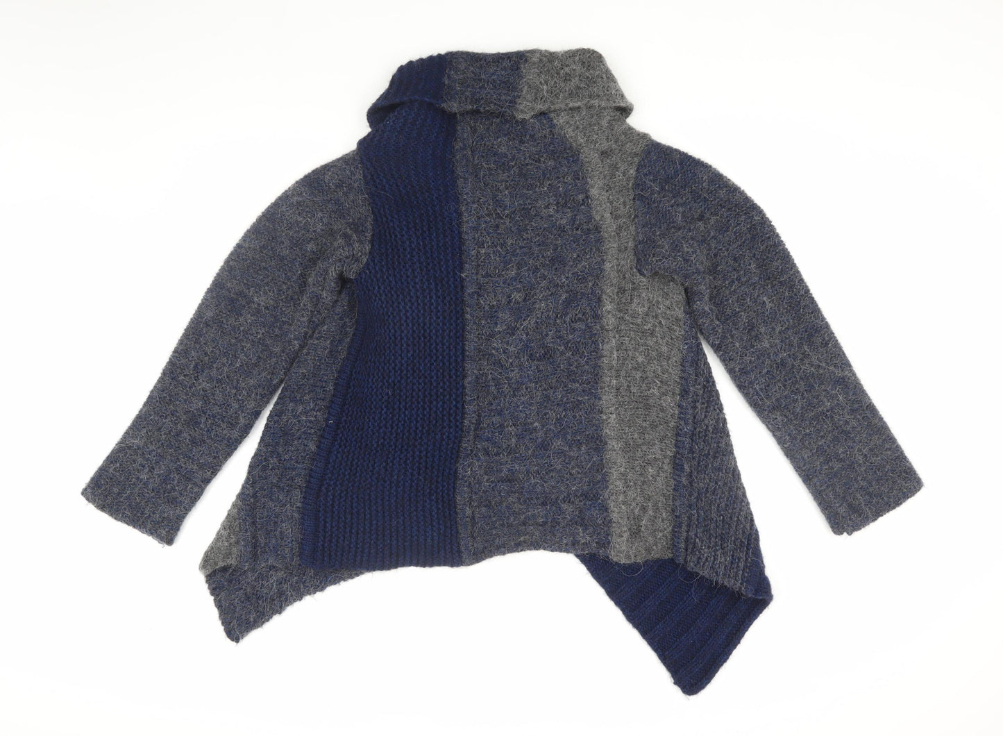 Next Women's Blue Grey Knit Jacket Size 2 Casual Style