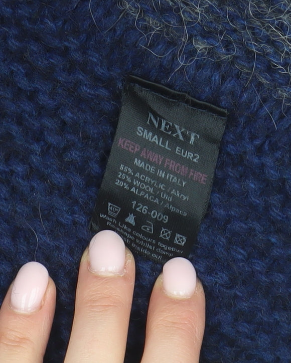 Next Women's Blue Grey Knit Jacket Size 2 Casual Style