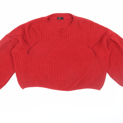 Nobody's Child Women's Red V-Neck Pullover Jumper, Size S