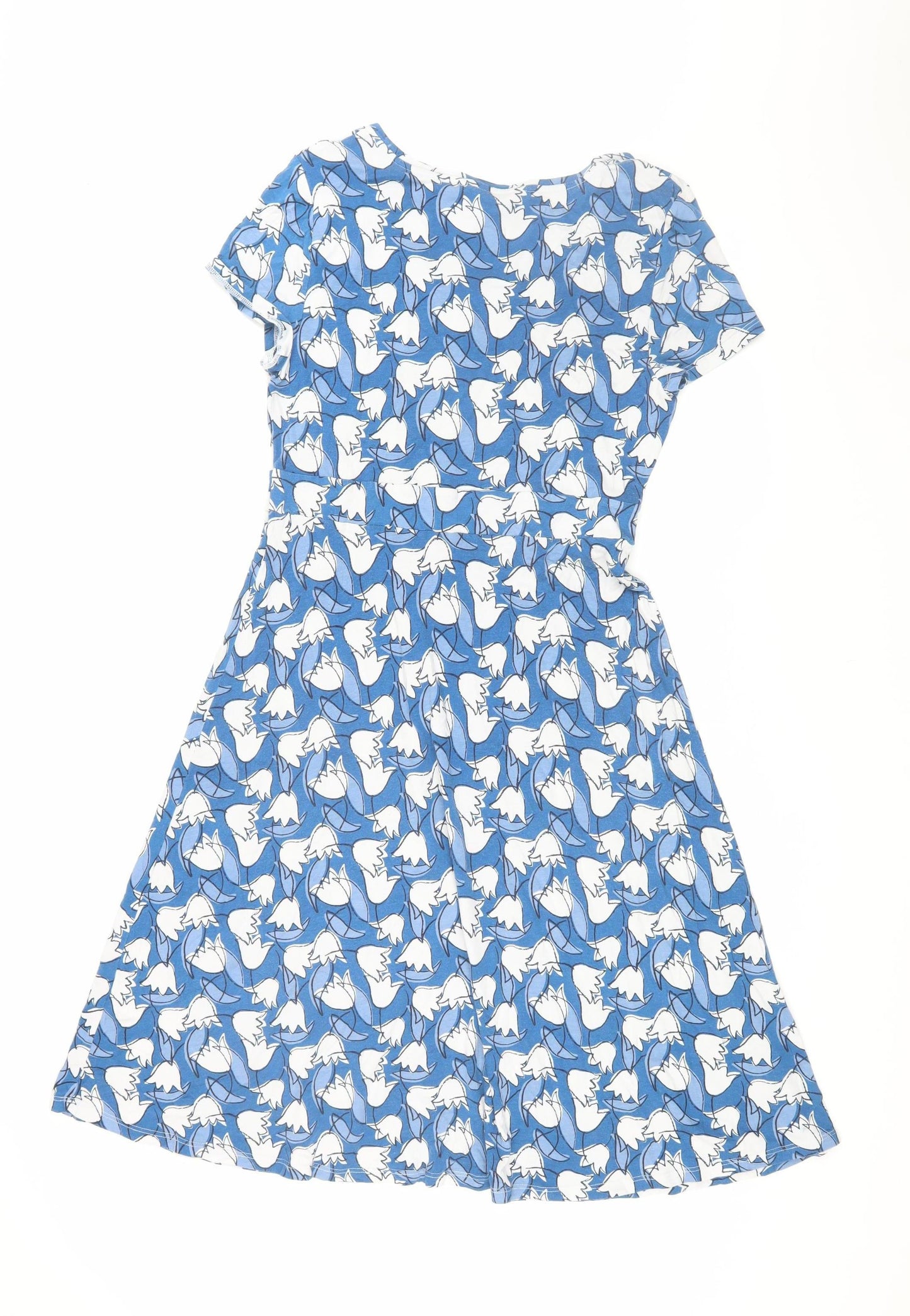 Seasalt Cornwall Women's Blue Floral A-Line Dress Size 12