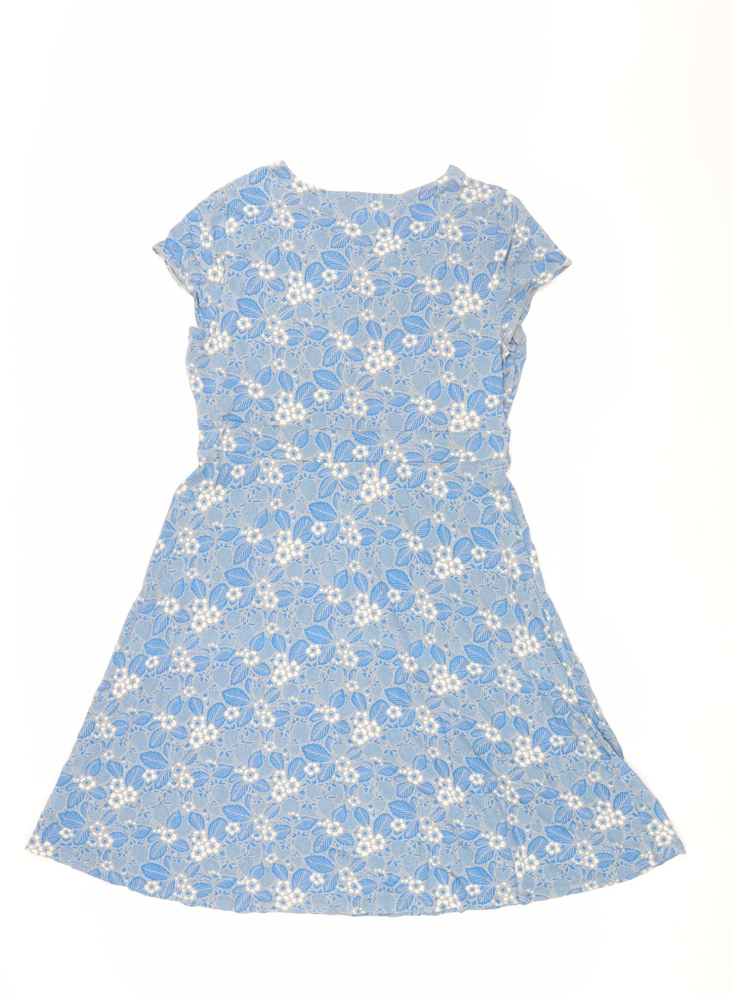 Seasalt Cornwall Women's Blue Floral A-Line Dress Size 14