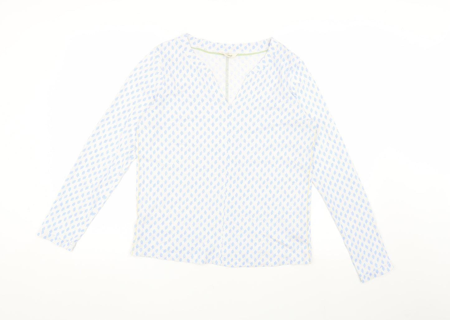 White Stuff Women's Blue Floral Long Sleeve Blouse