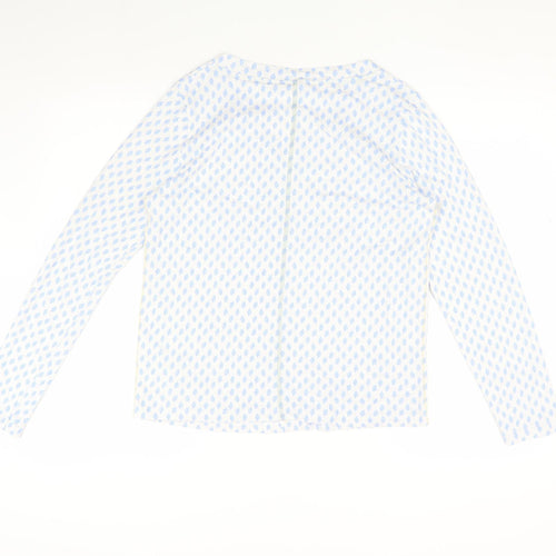 White Stuff Women's Blue Floral Long Sleeve Blouse