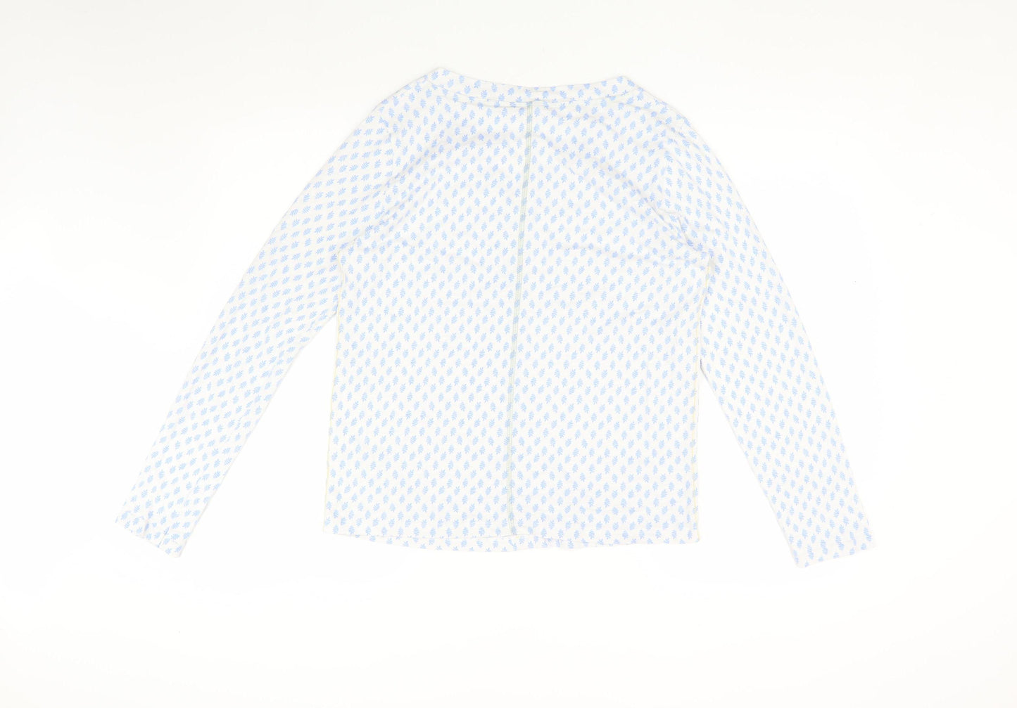 White Stuff Women's Blue Floral Long Sleeve Blouse