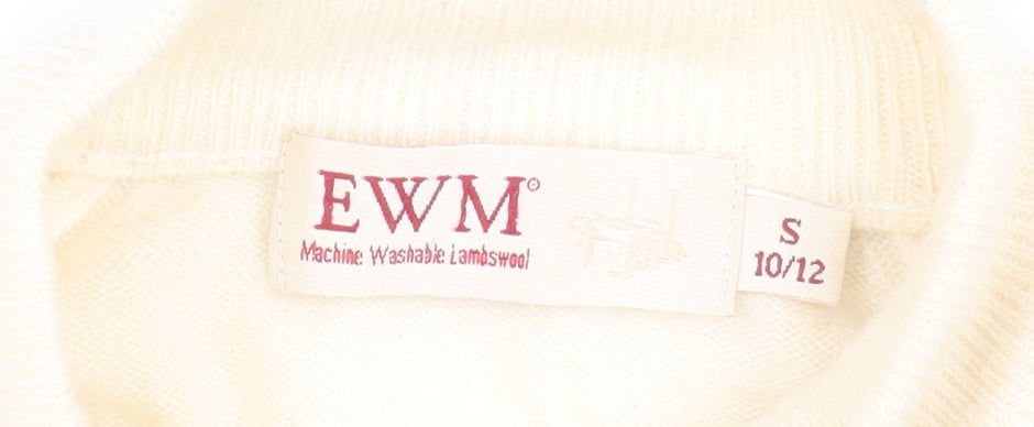 EWM Women's Ivory Wool Pullover Jumper S 10