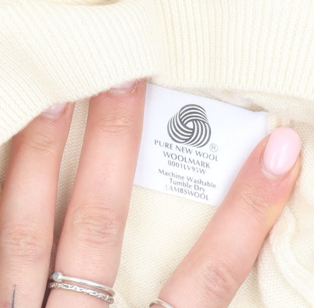 EWM Women's Ivory Wool Pullover Jumper S 10