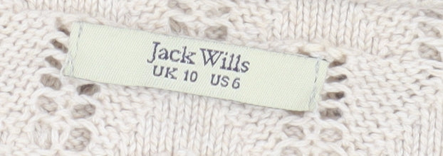 Jack Wills Women's Beige Cotton Pullover, Size 10