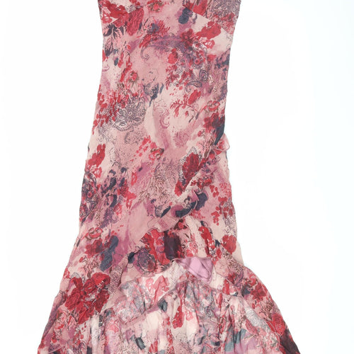 Light Before Dark Women's Pink Asymmetric Midi Dress S