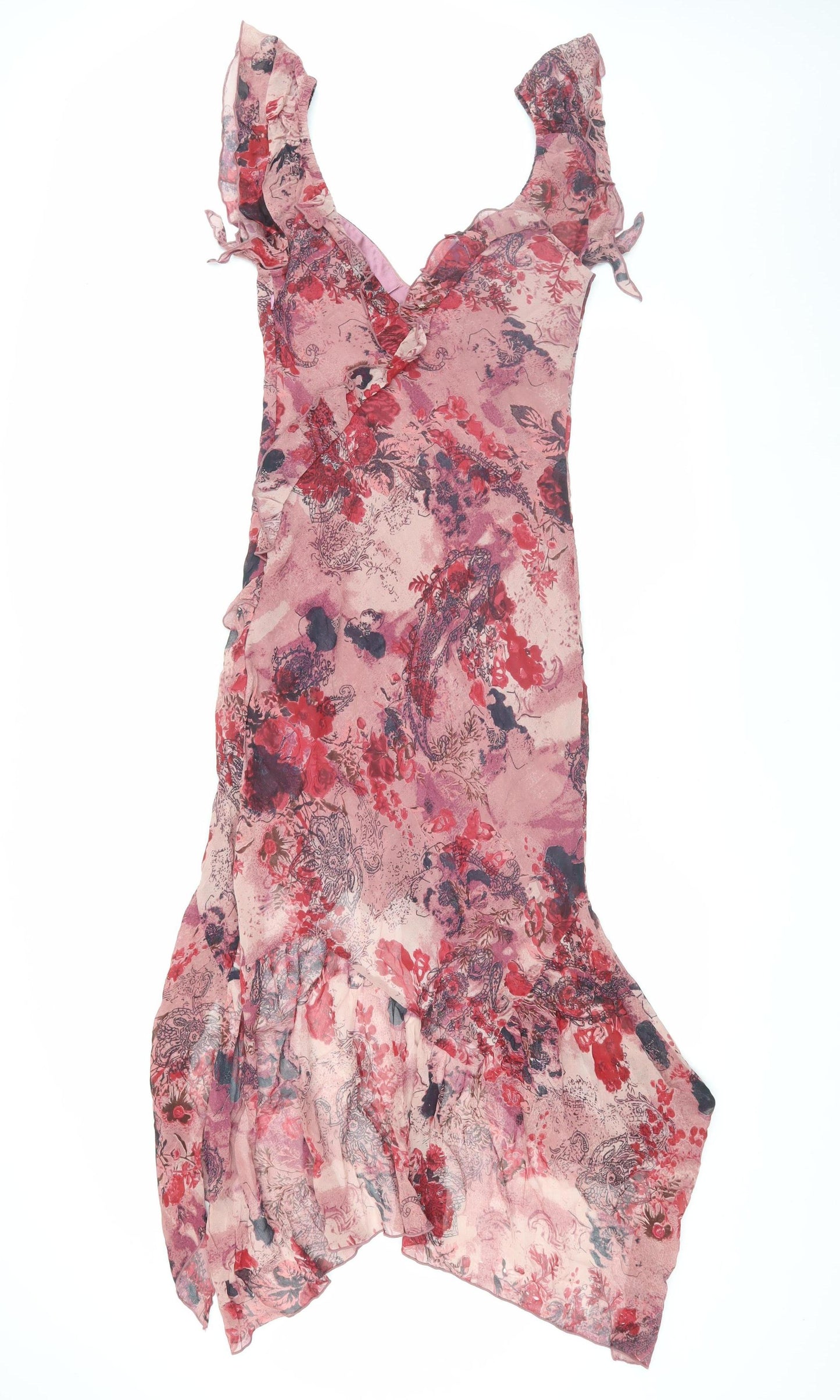 Light Before Dark Women's Pink Asymmetric Midi Dress S