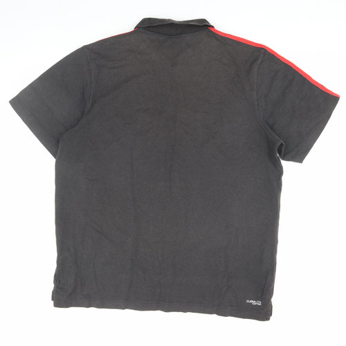 Adidas Men's Black Polo, Size L, Golf Sportswear