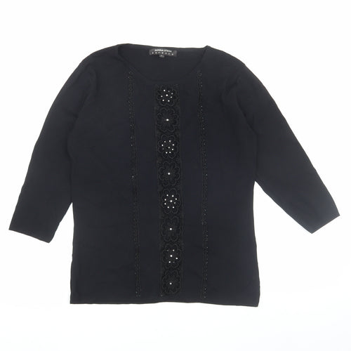 Donna Lewis Women's Black Knit Tunic L