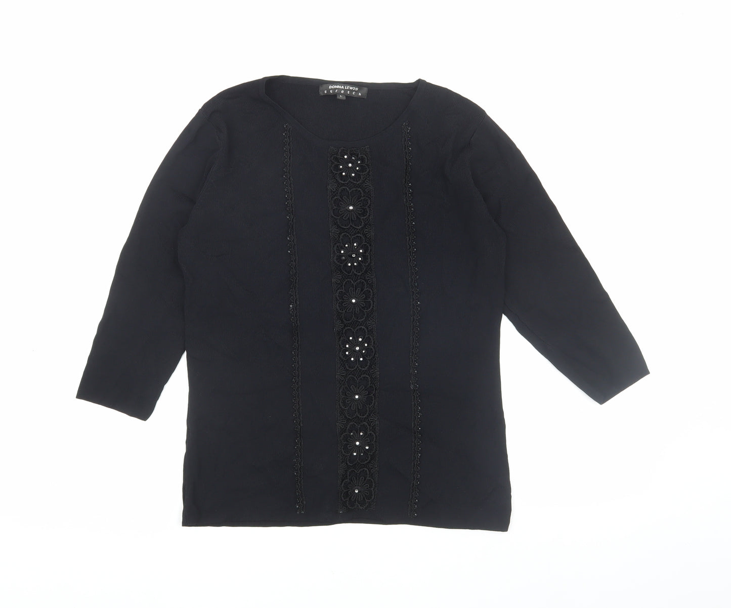 Donna Lewis Women's Black Knit Tunic L