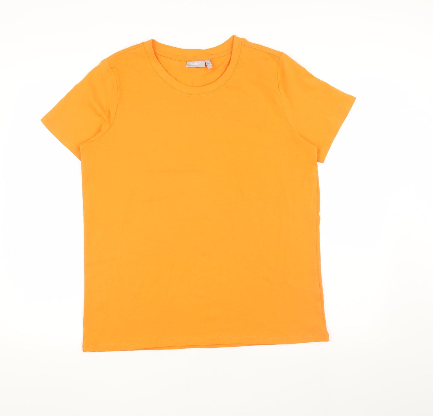 Fransa Women's Orange T-Shirt M Basic Stretch Casual
