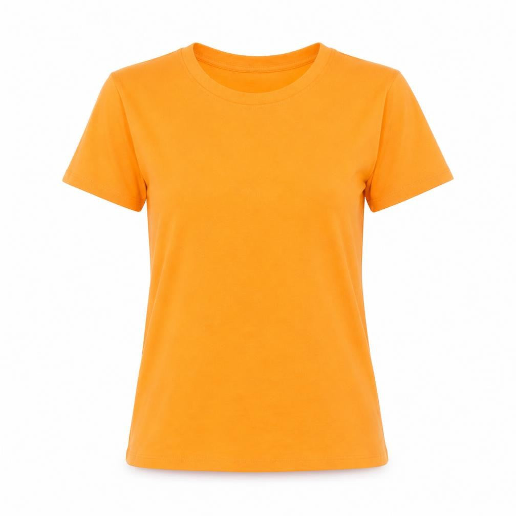 Fransa Women's Orange T-Shirt M Basic Stretch Casual