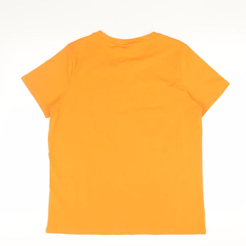 Fransa Women's Orange T-Shirt M Basic Stretch Casual