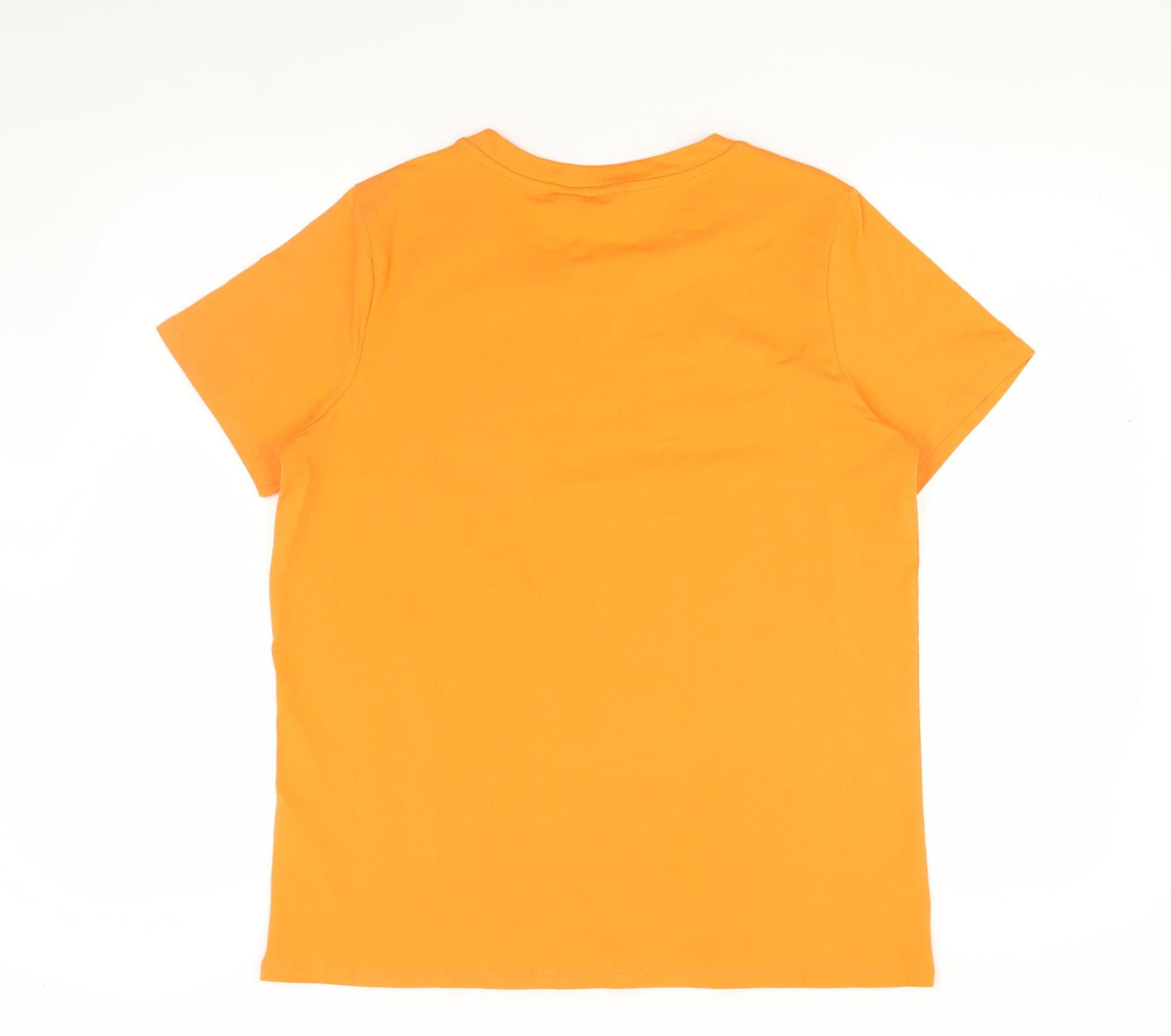Fransa Women's Orange T-Shirt M Basic Stretch Casual