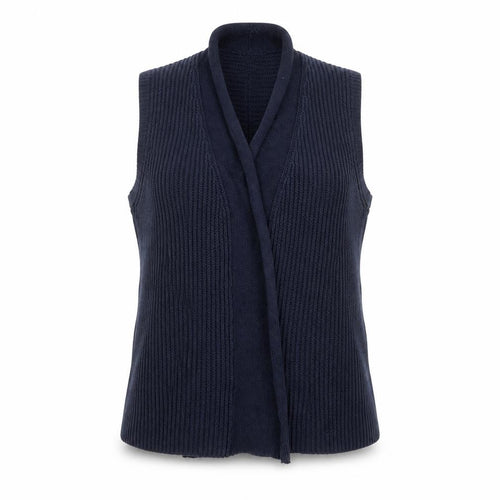 Betty Barclay Women's Blue Vest Knit Jumper Size 10
