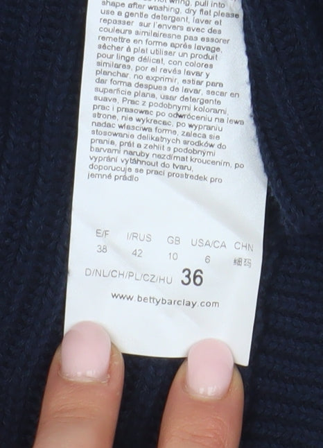 Betty Barclay Women's Blue Vest Knit Jumper Size 10